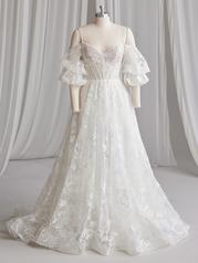 23MK665A01 All Ivory Gown With Ivory Illusion front