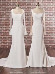 22MK001 Ivory Gown With Natural Illusion multiple