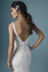 20MS320 Ivory over Nude gown with Nude Illusion back