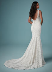 9MT838 Ivory gown with Ivory Illusion back