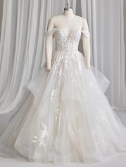 23MS616 Ivory Over Champagne Gown With Natural Illusion A0 front