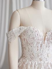23MS616A01 Ivory Over Champagne Gown With Natural Illusion A0 detail