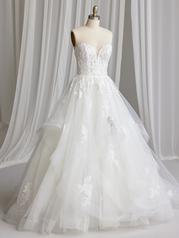 23MS616A02 All Ivory Gown With Ivory Illusion A02 front