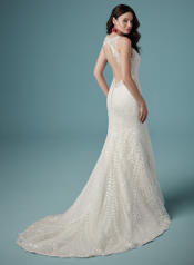 9MT896 All Ivory gown with Ivory Illusion back