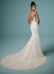 9MN847 Ivory over Soft Blush gown with Nude Illusion back