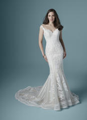20MS201 Ivory over Soft Blush gown with Nude Illusion front