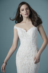 20MS201 Ivory over Soft Blush gown with Nude Illusion detail