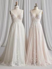 23MK654A01 Ivory Over Soft Nude Gown With Natural Illusion multiple