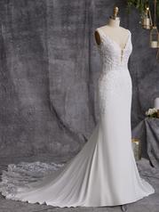 23MS041A01 Ivory Gown With Natural Illusion front
