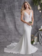 23MS041 Ivory Gown With Natural Illusion front