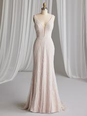 23MB660A01 Ivory Over Blush Gown With Natural Illusion front