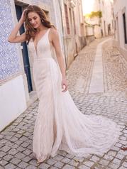 23MB660A01 Ivory Over Blush Gown With Natural Illusion front