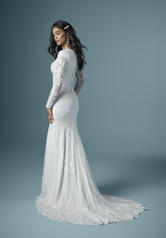 20MS213 Ivory over Soft Pearl gown with Ivory Illusion back