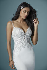 20MS268 Ivory/Silver Accent gown with Ivory Illusion detail
