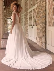 21MT378 Ivory Gown With Nude Illusion-pictured back