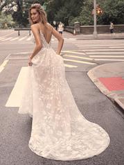 23MB065 Ivory Over Blush Gown With Natural Illusion back