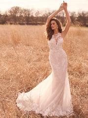 22MT970 Ivory Over Misty Mauve Gown With Natural Illusion front
