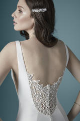 20MW195 Light Champagne gown with Nude Illusion back