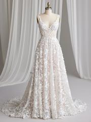 23MB608A01 Ivory Over Blush Gown With Natural Illusion front