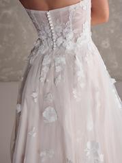 24MS223A01 Ivory Over Soft Blush Gown With Natural Illusion detail