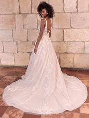 21MK394 Ivory Over Blush Gown With Nude Illusion-pictured back