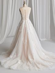 23MN651 Ivory/Silver Accent Over Blush Gown With Natural I back