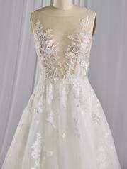 23MN651 Ivory/Silver Accent Gown With Natural Illusion detail