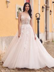 23MN651A01 Ivory/Silver Accent Over Blush Gown With Natural I front
