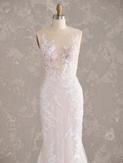24MN244A01 Ivory/Silver Accent Over Blush Gown With Natural I front