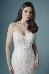 20MC275ACLU Ivory gown with Nude Illusion detail