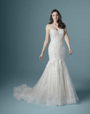 20MC275 Ivory gown with Nude Illusion front