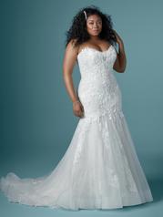 20MC275 Ivory Gown With Nude Illusion front