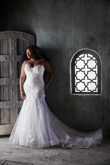 20MC275 Ivory gown with Nude Illusion front