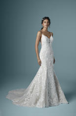 20MC197 Ivory over Blush gown with Nude Illusion front