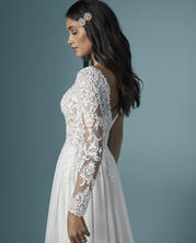 20MS236 Ivory over Nude gown with Nude Illusion detail