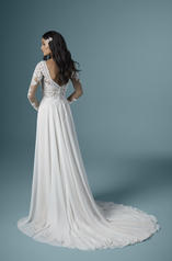 20MS236 Ivory over Nude gown with Nude Illusion back
