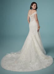 9MW855 Ivory gown with Ivory Illusion back