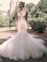 23MC083A02 Ivory Over Pearl Gown With Natural Illusion front