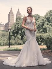 23MC083 Ivory Over Pearl Gown With Natural Illusion front