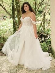 24MS189A01 All Ivory Gown With Ivory Illusion front