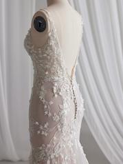 23MB662 Ivory Over Blush Gown With Natural Illusion back