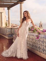 23MB662A01 Ivory Over Blush Gown With Natural Illusion front