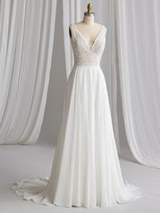 23MS650 All Ivory Gown With Ivory Illusion front
