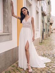 23MS650 All Ivory Gown With Ivory Illusion front