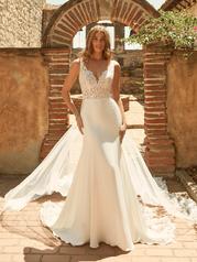 22MN004 All Ivory Gown With Ivory Illusion front
