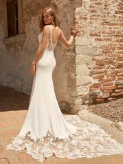 22MN004B01 All Ivory Gown With Ivory Illusion back