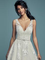 21MS440 Ivory Gown With Ivory Illusion detail