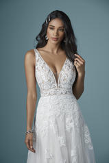 Micki-CL Ivory over Champagne gown with Nude Illusion detail