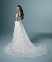 20MW207 Ivory over Champagne gown with Nude Illusion back