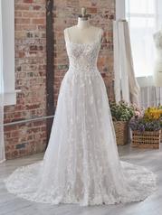 22MT550 Ivory Over Blush Gown With Ivory Illusion front